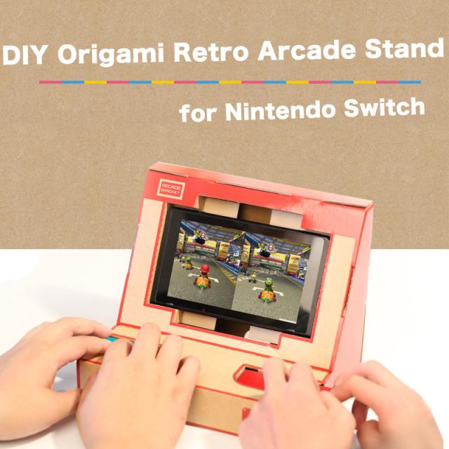 Nintendo 海外 Switch Diy 折り紙 アーケード ブラケット ファミコンカラー スタンド