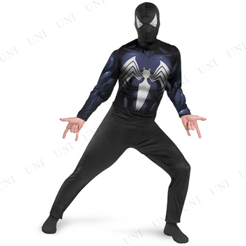 ブラック スパイダーマン クラシック 大人用 XL(42-46) 大きいサイズ