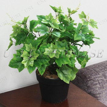 人工観葉植物 光触媒 グレープリーブス ツル 42cm