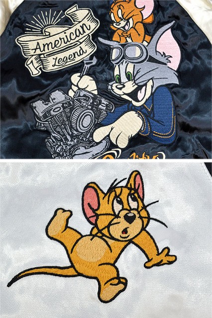 vanson×TOM＆JERRYコラボ リバーシブルスカジャン vanson TJV-2241