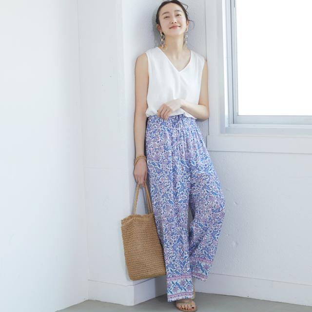 メール便不可 イージーパンツ レディース ワイドパンツ ロング丈 ロングパンツ リラックスパンツ ペイズリーの通販はau Pay マーケット Coca 商品ロットナンバー