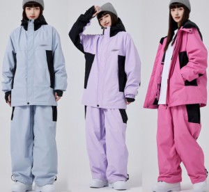 レディーススキーウェア 雪遊び スノーボードウェア 激安 雪服 メンズスノーウェア 防風 韓国風 スノーウェア カップル スノボー ゆった