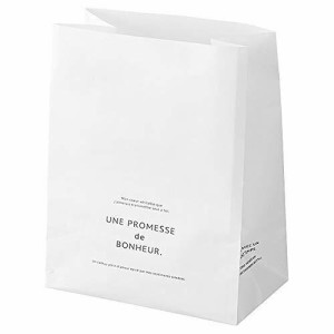 ヘッズ 日本製 紙袋 18×22.5×10.5cm ハーフ 白 100枚 食品対応 買い物袋 BNR HEADS BNR-5PH