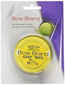 BOWBRANDボウブランド オーバーグリップテープ3本巻 ウェットタイプ イエロー BOW003