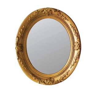 SPICE OF LIFEスパイス 鏡 額縁 アンティークスタイルオーバルミラー ANCIENT ゴールド Sサイズ 27.5×32.5cm SQM803SGD