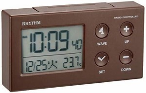 リズムRHYTHM 置き時計 電波時計 目覚まし時計 デジタル 温度 カレンダー RHYTHM PLUS 8RZ217SR06