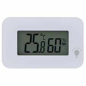 エンペックス 温湿度計 デジタル シュクレ・イルミー 卓上 3.3×5.2cm バックライト 付き ホワイト TD-8331