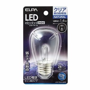 エルパ ELPA LED電球サイン形 LED電球 照明 E26 1.4W 昼白色 屋内用 LDS1CN-G-G905