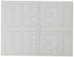 BEETビート ステッカー BEET S シロ 0701-BS2-05