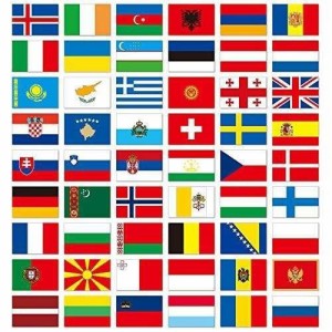 ムーングラフィックス ポストカード 国旗 ヨーロッパ SET17
