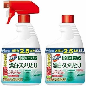 台所用 漂白剤 カビキラー 除菌@キッチン 大容量 特大サイズ 本体 1000g +付け替え 1000g 漂白・ヌメリ取り 泡 除菌スプレー まとめ買い 