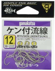 がまかつGamakatsu ケン付流線 フック 白 12号 釣り針