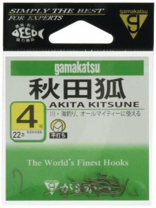 がまかつGamakatsu 秋田キツネ 茶 フック 4号 釣り針