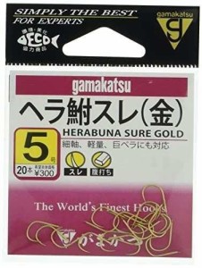 がまかつGamakatsu ヘラ鮒スレ フック 金 5号 釣り針