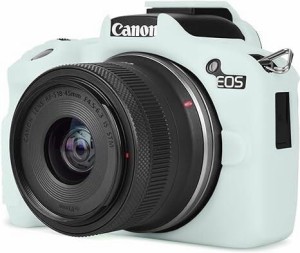 Rieibi R50 ケース、Canon EOS R50ケース eos r50 カメラケース R50保護ケース シリコーンカバー 三脚穴付き バッテリーの交換可能 軽量 