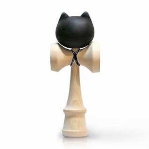 ねこけん くろねこけん けん玉 猫グッズ インテリア 日本製 木製 アート オブジェ
