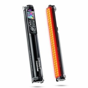 YONGNUO YN360mini RGB LEDフォトフィルライトスティックライト、内蔵バッテリー、アプリコントロール、撮影用照明ライト 調整可能