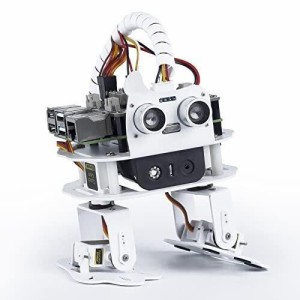 SunFounder PiSloth ラズベリーパイ AI プログラミング 4 DOF ロボットキット,多機能DIYバイオニック踊りロボット,スマホタブレットによ