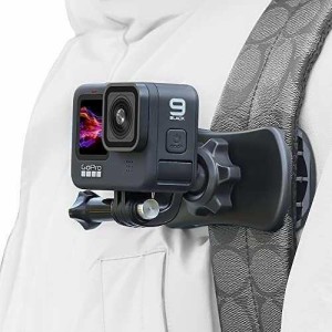 SUREWO 360°回転バックパックストラップマウント クイッククリップマウント GoPro Hero 12,11,10,9,8,7,6,5,4、DJI Osmoアクション32、