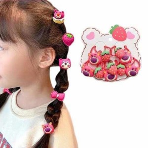 ヘアゴム キッズ 髪ゴム 子供 髪留め ヘアアクセサリー 愛い 入園 入学 ギフト プレゼント 10本 ローズピンク01