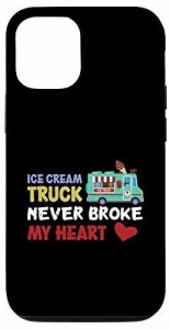 iPhone 1212 Pro アイスクリームトラック Never Broke My Heart クラシックサマーカー スマホケース