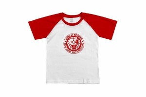 新日本プロレスリング Tシャツ ライオンマーク クラシック ラグラン レッド Kids-S 5361101214