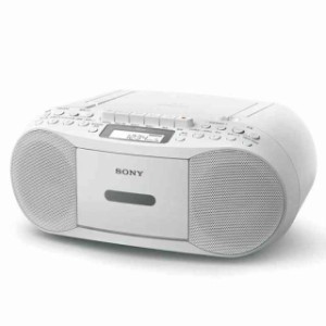 ソニー AUX CDラジカセ レコーダー CFD-S70 : FMAMワイドFM対応 録音可能 ホワイト CFD-S70 W