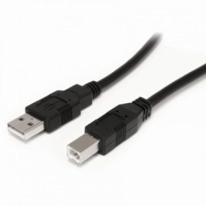  USB 2.0 リピーターケーブル 9.1m USB-Aオス - USB-Bオス 480Mbps ブラック USB2HAB30AC