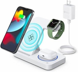 ワイヤレス充電器 APPLE WATCH 充電器 3IN1 15W急速充電 USB TYPEC端子 IPHONE APPLE WATCH 同時急速充電 置くだけ充電 APPLE WATCHホル