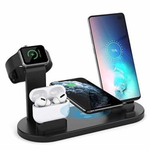 ワイヤレス充電スタンド BRAVEBY FOR IPHONEAPPLE WATCH充電器 ４IN１ 急速充電器 置くだけ充電 ワイヤレス充電器IPHONE 13 IPHONE 11 