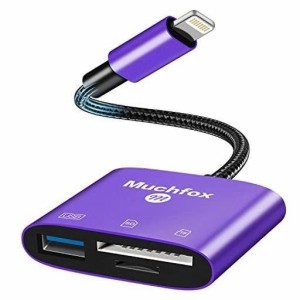 2023 MFI認証品 MUCHFOX IPHONE SD カードリーダー 3 IN 1 LIGHTNING USB 3.0 OTGカメラアダプタ SDMICRO SDカードリーダー接続 