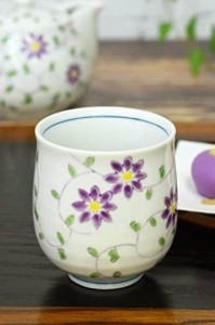 おしゃれ 九谷焼 湯呑み 花唐草文 陶器 和食器 湯呑み茶碗 日本製