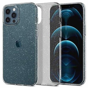 SPIGEN IPHONE12PRO MAX ケース クリア キラキラ ラメ入り 耐衝撃 米軍MIL規格取得 TPU ソフトケース 黄ばみ無し 傷防止 レンズ保護 厚さ