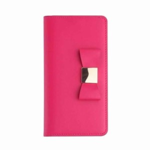 LAYBLOCK iPhone XSX ケース 手帳型 本革 Ribbon Classic Diary ホットピンクレイブロック リボンクラシックダイアリーアイフォン レ