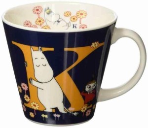 山加商店 MOOMIN  ムーミン  イニシャル マグカップ K 容量約340ml 電子レンジ可 ムーミン グッズ 北欧 母の日 プレゼント 食器 ギフト