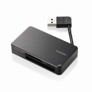 エレコム カードリーダー USB3.0対応 37+5メディア対応 ケーブル長6cm ケーブル収納 SDmicroSDCF他 ブラック MR3-K303BK