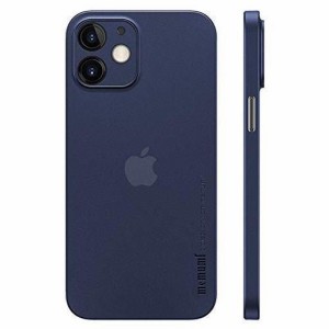 IPHONE 12 MINI対応ケース 0.3？超薄型 MEMUMI 全面保護カバー 指紋防止 傷付き防止 5.4インチ 人気ケース？カバーマットブルー半透