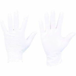 TRUSCOトラスコ ニトリル 使い捨て 極薄 手袋 L ホワイト 白 粉付 0.1 100枚 DPM6981NL L
