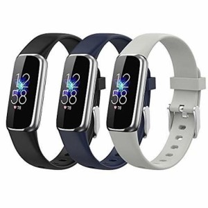 CHULN FOR FITBIT LUXE3枚セット バンド のシリコンベルト、互換性FITBIT LUXのある防水性、通気性、ソフトなスポーツベルト換えバ