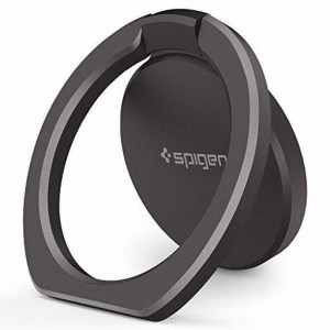 SPIGEN スマホリング 薄型 落下防止 スタンド機能 車載ホルダー 対応 360回転 スタイルリング 360 000SR24433 ガンメタル ブラック