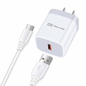 USB充電器TYPE-A 急速充電器 18W 1ポート スマホ 充電器 3APSE認証済 OPPO 充電器 QUICK CHARGE 3.0 電源アダプタ 携帯充電器 FODLO