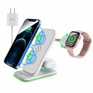 F6ワイヤレス充電器 3IN1 QI置くだけ充電 APPLE WATCHスタンド AIR PODS PRO32充電器 IPHONE 1414 PRO14 PRO MAX1313 PRO13 PRO M