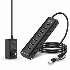 ROSONWAY USB ハブ3.0 5Gbps 7ポートアルミ製 USB HUB 7ポート