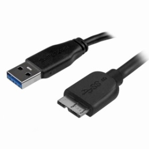  USB 3.0 A - Micro B スリムケーブル 3m USB3AUB3MS