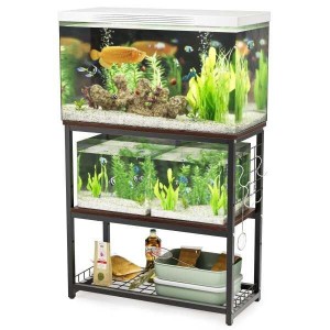 黒 金属製 水槽台 横120cm x 奥行60cm すべり x 高さ50cm