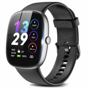 スマートウォッチ【1.69インチ大画面 IP68防塵防水】Bluetooth5.3 着信＆メッセージ通知 Smart Watch アンドロイド対応 iPhone対応 活動