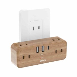 コンセント タップ USB MSCIEN 電源タップ USB 雷ガード コンセント 3個AC口3個