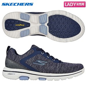 【レディース/送料無料】スケッチャーズ 123034 GO GOLF WALK 5 スパイクレス ゴルフシューズ ネイビー×ブルー SKECHERS