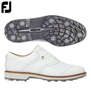 フットジョイ ドライジョイズ プレミア ウィルコックス 54344 ゴルフシューズ ホワイト×ホワイト FOOTJOY DryJoys