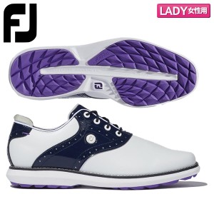 【レディース】フットジョイ 97899 トラディションズ スパイクレス ゴルフシューズ ホワイト×ネイビー FOOTJOY【即納】